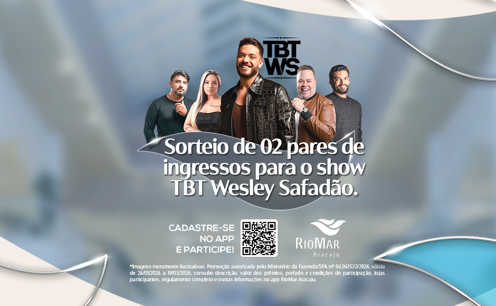 Sorteio de 02 pares de Ingressos do show TBT Wesley Safadão